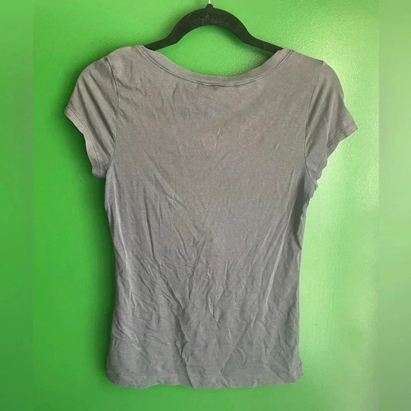 Banana‎ Republic Gray Lace Front Tee Shirt Tshirt Size Small EUC! - Picture 4 of 4